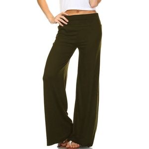 *2 Pack!* Olive Palazzo Pants - Women & Plus
